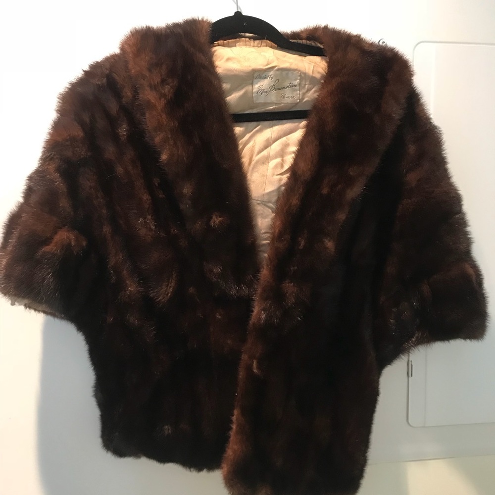 Real mink fur wrap